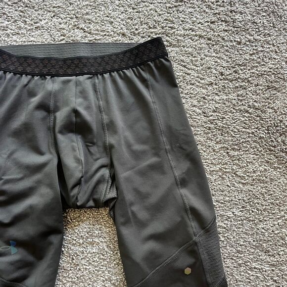 Under Armour HeatGear Compression Tights Pants Grey Mens Size Large - Picture 5 of 10